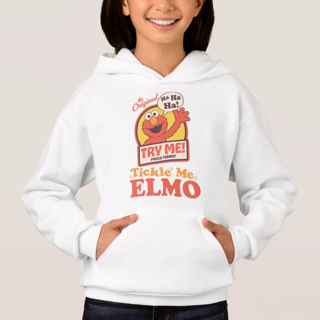 Retro Tickle Me Elmo Vågande Grafik T Shirt (Framsida)