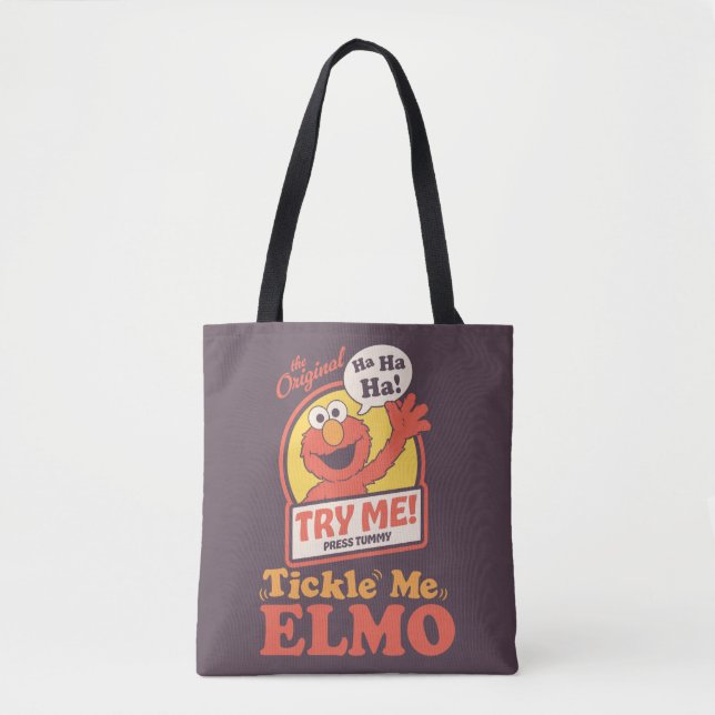 Retro Tickle Me Elmo Vågande Grafik Tygkasse (Framsida)