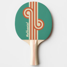 Retro Tidlös Loop med Namn Pingisracket