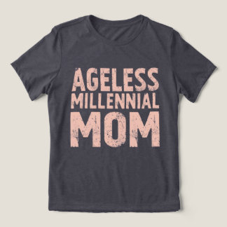 Retro “Tidlös Millennial Mamma” Nedsliten T-Shirt