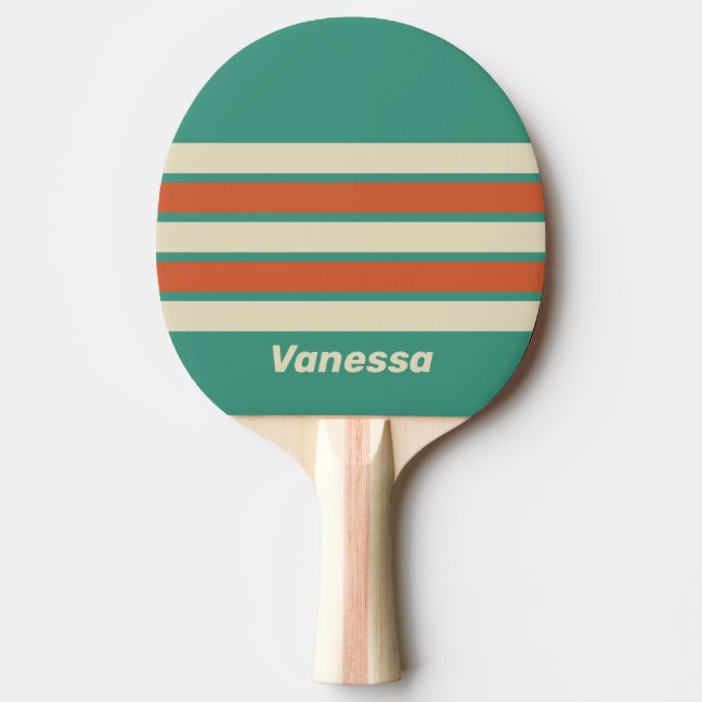 Retro Tidlös tvärstripig med namn Pingisracket (Framsidan)