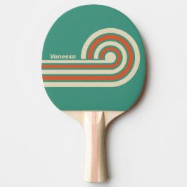 Retro Tidlösa Ränder med Namn Pingisracket