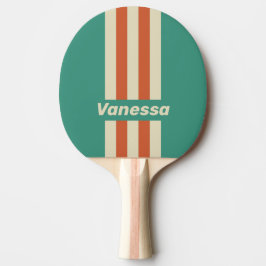 Retro Tidlösa Randiga med Namn Pingisracket
