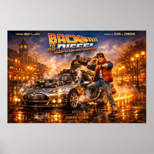 Retro tidsresande nattäventyrsaffisch poster