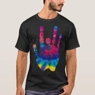 Retro Tie Die Jerry Garcia Hand T Shirt