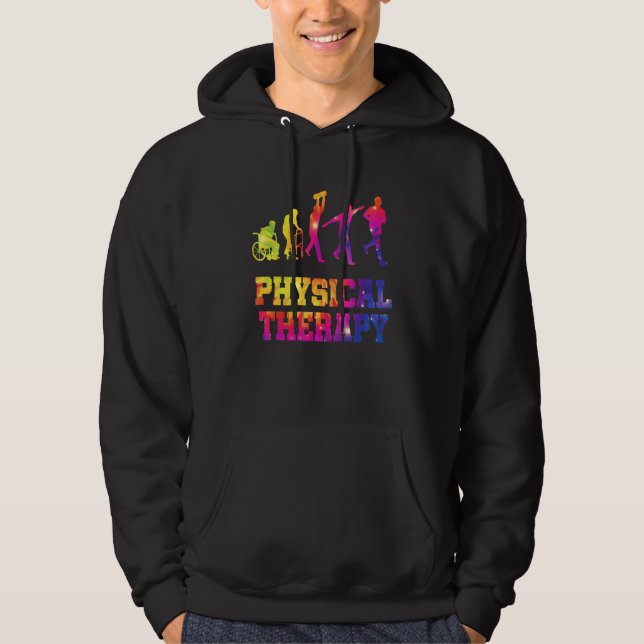 Retro Tie Dye Physical Therapy Evolution  PT Thera Hoodie (Framsida)