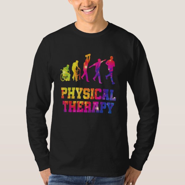 Retro Tie Dye Physical Therapy Evolution  PT Thera T Shirt (Framsida)