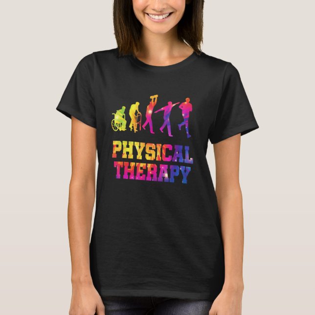 Retro Tie Dye Physical Therapy Evolution  PT Thera T Shirt (Framsida)