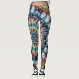 Retro Tie-Dye-stil på ett par anpassade moderna Leggings