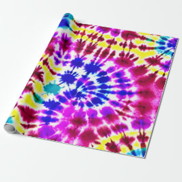 Retro Tie-Dye Titta i Pinks, Blues,  Presentpapper