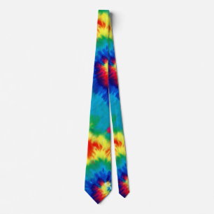 Retro Tie färgat Psychedelic Slips