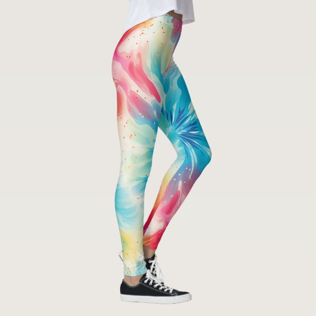 Retro Tie och Dye Leggings (Höger)