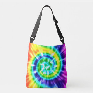 Retro Tiefärg färgrika Boho för Hippy fred Axelväska