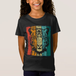 Retro Tiger Ansikte T Shirt