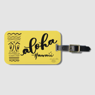 Retro Tiki Aloha bagage hänger lös märkren Bagagebricka