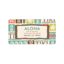 Retro Tiki Aloha Tropical Adress
