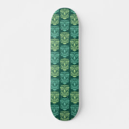 Retro Tiki Mask Mönster Mini Skateboard Bräda 18,5 Cm