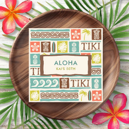 Retro Tiki Party Aloha Birthday Pappersservett