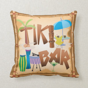 Retro Tiki Pub Design Kudde