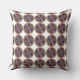 Retro Tiled Paisley Reversible Decorative Pillow Kudde
