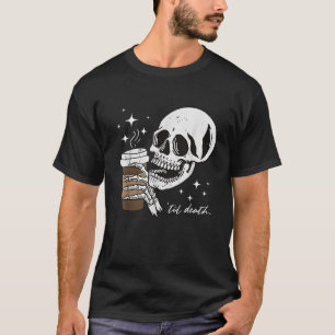 Retro till dödskaffe Halloween Skeleton-kaffe T Shirt