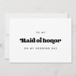Retro till Maid of honor på mitt bröllopsdag-kort Inbjudningar