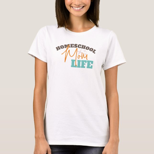 Retro Tillbaka till Hemundervisning Mamma Liv T Shirt (Framsida)