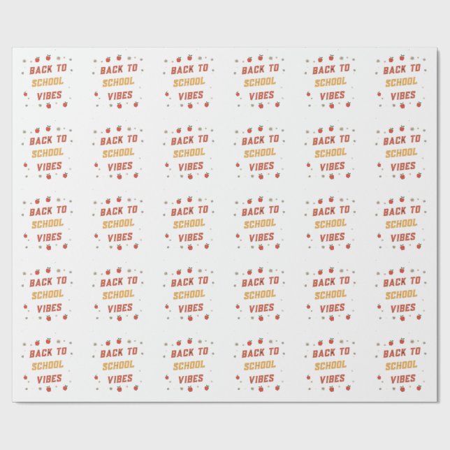 Retro Tillbaka Till Skolan Vibes  Anpassad Groovy  Presentpapper (Platt)