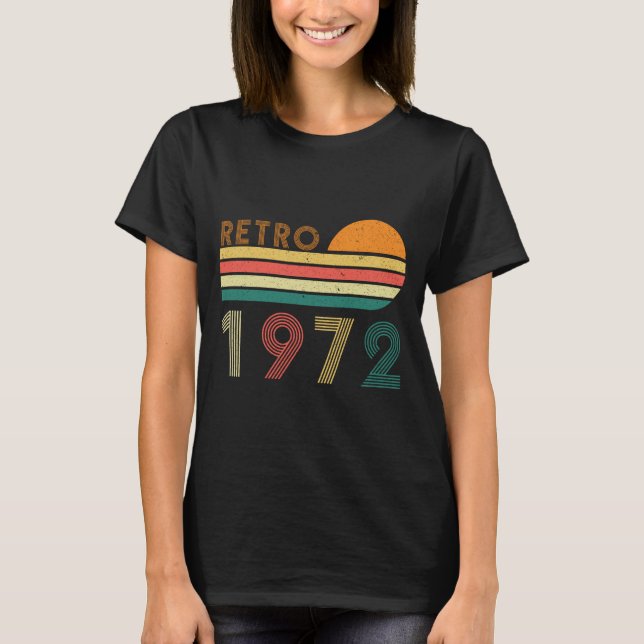 Retro tillverkad 1972, 50 år gammal t shirt (Framsida)