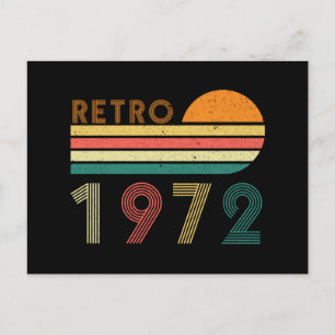 Retro tillverkad 1972, 50 år gammal vykort