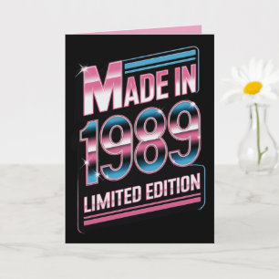 Retro Tillverkad 1989 Begränsad Födelsedagskort Kort