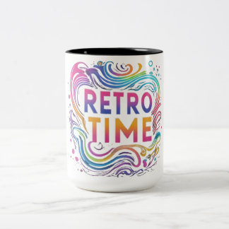 "Retro Time" Två-Tonad Mugg