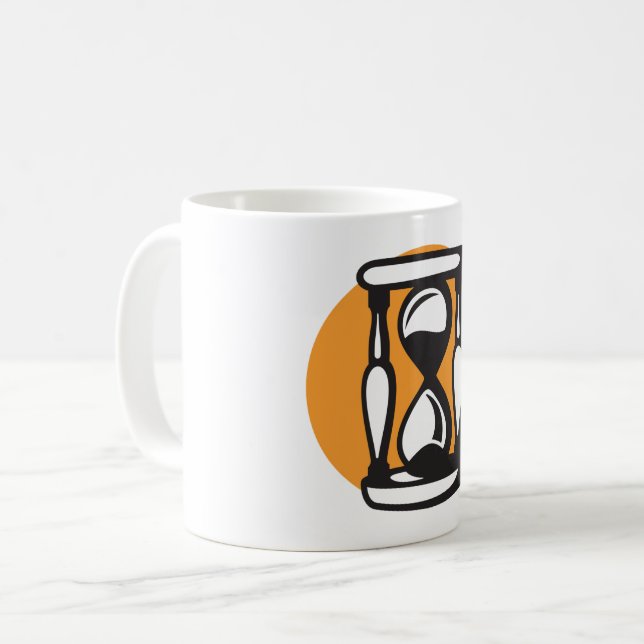Retro timerglas Minimalistisk Tid Kaffemugg (Framsida vänster)