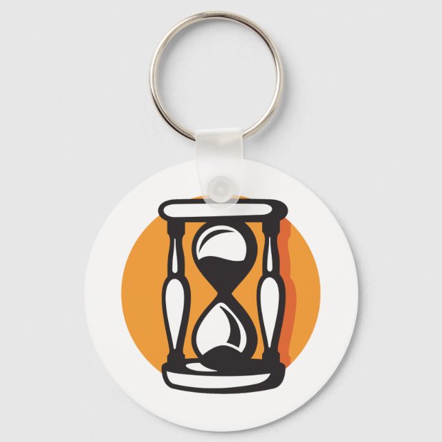Retro timerglas Minimalistisk Tid Nyckelring (Framsida)