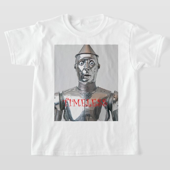 Retro Tin Man Steampunk Armor T Shirt (Laydown)