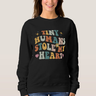 Retro Tiny Humans Stole My Heart Valentine's Day N T Shirt