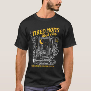 Retro Tired Mammor Bok Klubb Bookish Booktrovert m T Shirt