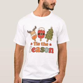 Retro Tis är Helgdag för julklappning under säsong T Shirt