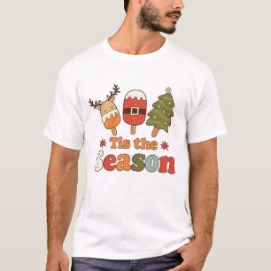 Retro Tis är Helgdag för julklappning under säsong T Shirt