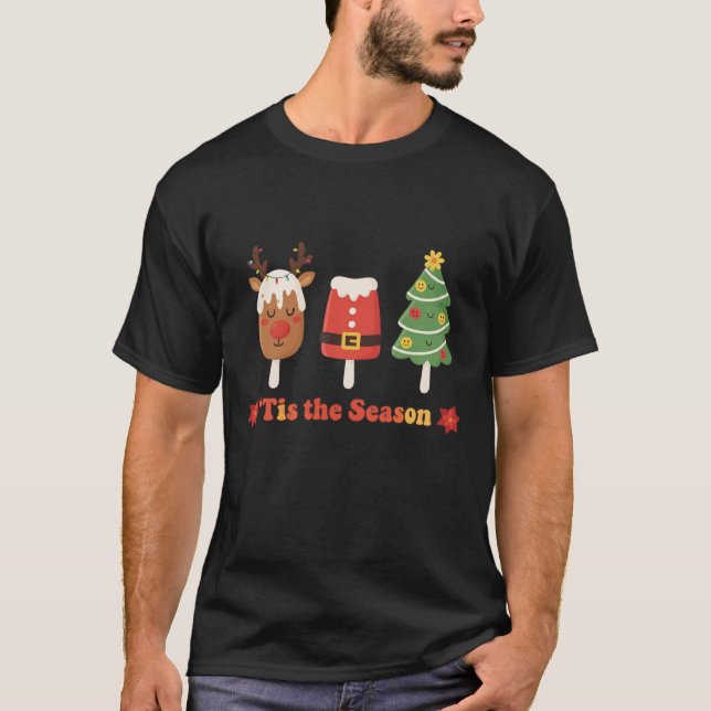 Retro Tis - Helgdag för jultomter under säsongen T Shirt (Framsida)