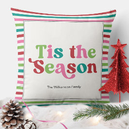 Retro Tis säsong Bright Helgdag jul Kudde