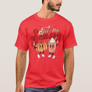 Retro Tis Season Fall Pumpkin Spice Funny Autu T Shirt