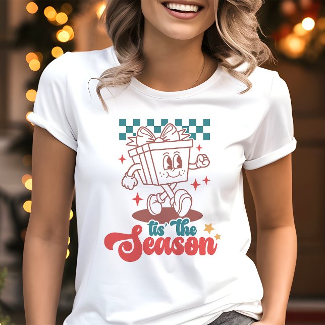 Retro Tis Season-jul T Shirt (Skapare uppladdad)