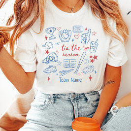 Retro Tis the Season Baseball Custom Team Name T Shirt