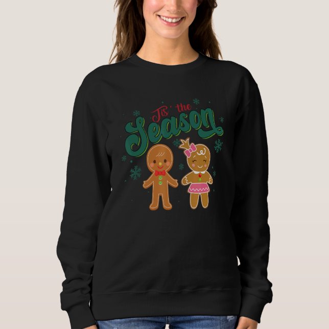 Retro Tis The Season Ginger Christmas Groovy Xmas  T Shirt (Framsida)