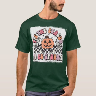 Retro Tis The Season To Be Spooky Floral Pumpkin H T Shirt