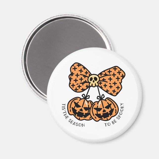 Retro "Tis the Season to be Spooky" Halloween Magnet (Front/Back)