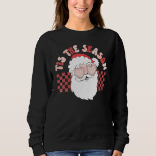 Retro Tis The Season Tomte Jul Familj T Shirt