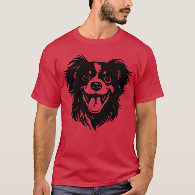 Retro-tjejen i toppen hund t shirt (Framsida)
