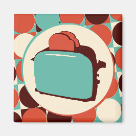 Retro Toaster-kvadratmagnet Magnet